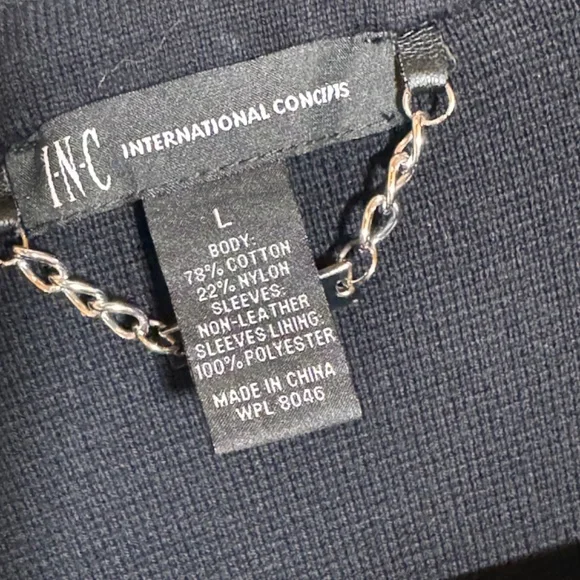 LAST CALL FINAL PRICE GREAT DEAL INC faux leather double zipper jacket large - Picture 6 of 10